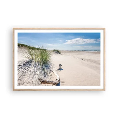 Poster in light oak frame - The Most Beautiful? Baltic One - 91x61 cm