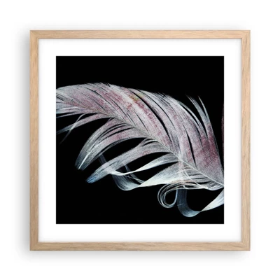 Poster in light oak frame - Think about Touch - 40x40 cm