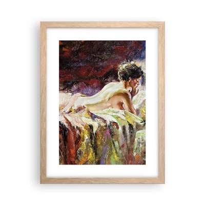 Poster in light oak frame - Thoughtful Venus - 30x40 cm