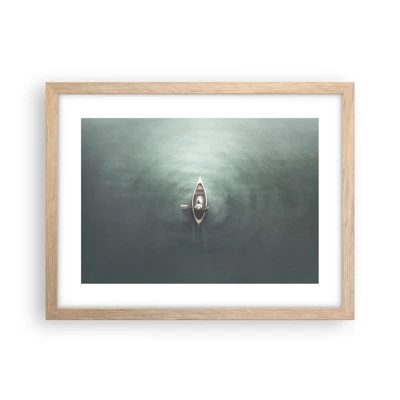 Poster in light oak frame - Through Moon Lake - 40x30 cm