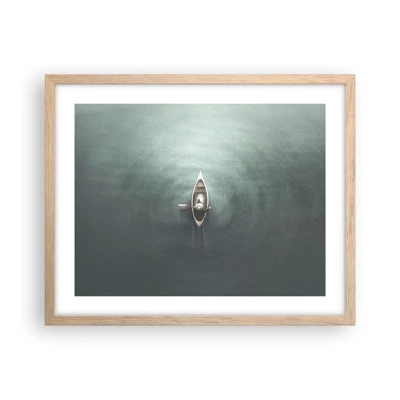 Poster in light oak frame - Through Moon Lake - 50x40 cm