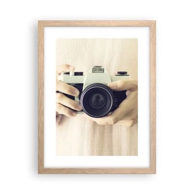 Poster in light oak frame - To Know More… - 30x40 cm