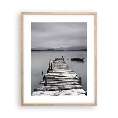 Poster in light oak frame - Tomorrow You Can Go - 40x50 cm
