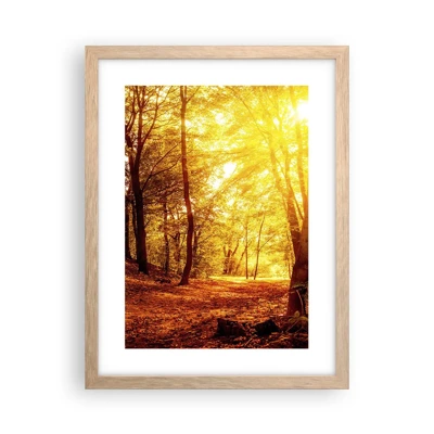 Poster in light oak frame - Towards Golden Plain - 30x40 cm