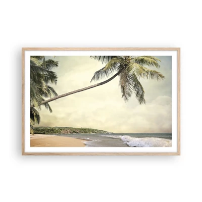 Poster in light oak frame - Tropical Dream - 91x61 cm