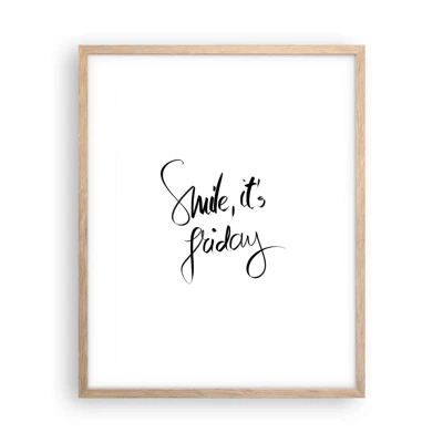 Poster in light oak frame - True Joy - 40x50 cm