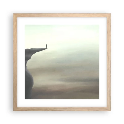 Poster in light oak frame - Upwards, Naturally! - 40x40 cm