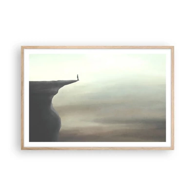 Poster in light oak frame - Upwards, Naturally! - 91x61 cm