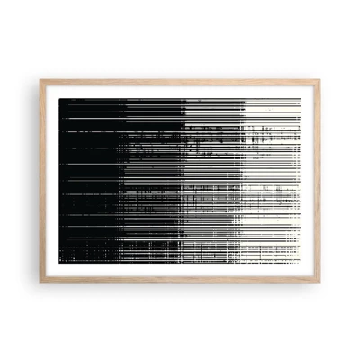 Poster in light oak frame - Waves and Vibrations - 70x50 cm