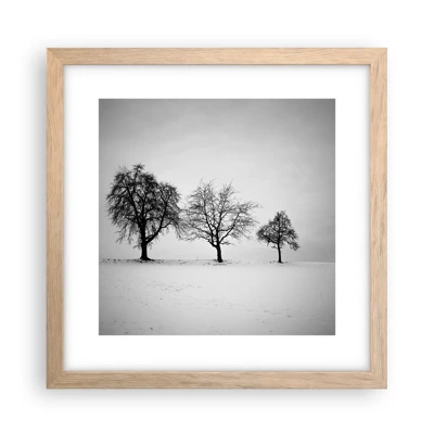 Poster in light oak frame - What Are They Dreaming About? - 30x30 cm