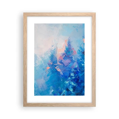 Poster in light oak frame - Winter Abstract - 30x40 cm