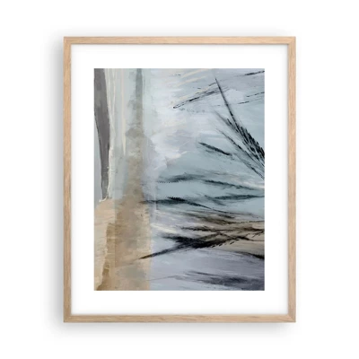 Poster in light oak frame - Winter Fields - 40x50 cm