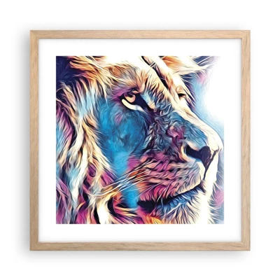 Poster in light oak frame - Wisdom of Nature - 40x40 cm