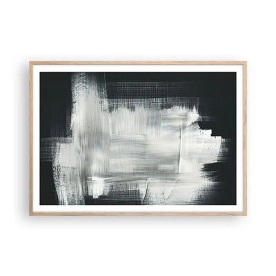 Poster in light oak frame - Woven from the Vertical and the Horizontal - 100x70 cm