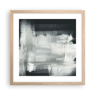 Poster in light oak frame - Woven from the Vertical and the Horizontal - 40x40 cm