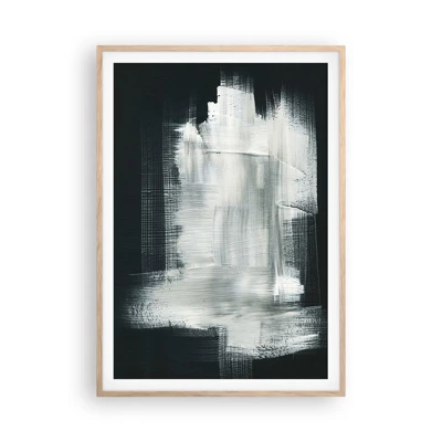 Poster in light oak frame - Woven from the Vertical and the Horizontal - 70x100 cm