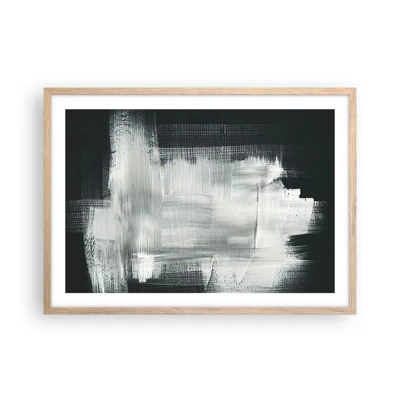 Poster in light oak frame - Woven from the Vertical and the Horizontal - 70x50 cm