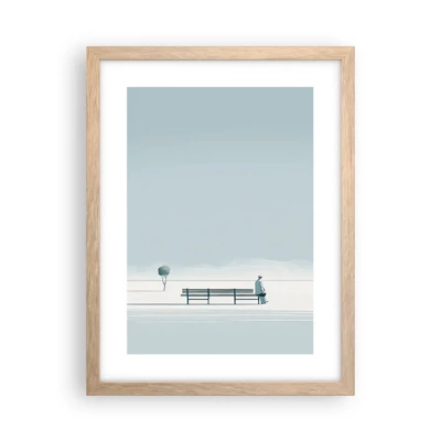 Poster in light oak frame - Yes, I Am Waiting - 30x40 cm