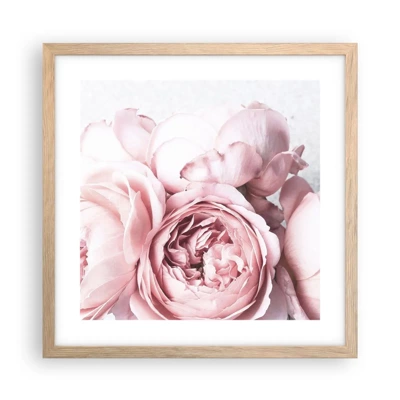 Poster in light oak frame - for the Romantics - 40x40 cm