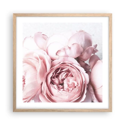 Poster in light oak frame - for the Romantics - 50x50 cm