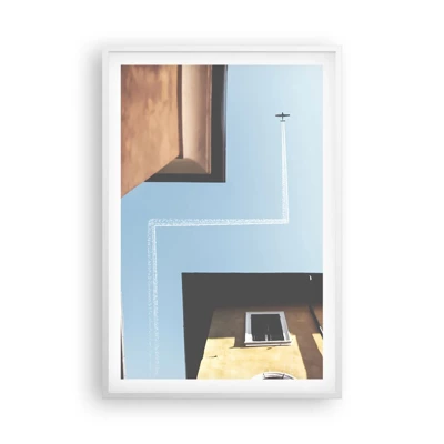 Poster in white frmae - Above City Maze - 61x91 cm