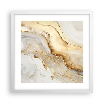 Poster in white frmae - Abstract: Beauty and Good - 40x40 cm