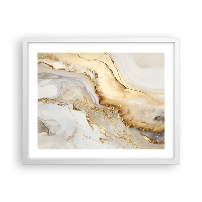 Poster in white frmae - Abstract: Beauty and Good - 50x40 cm