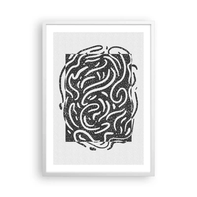 Poster in white frmae - Abstract: Dance of Joy - 50x70 cm