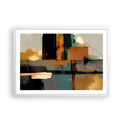 Poster in white frmae - Abstract - Light and Shadow - 70x50 cm