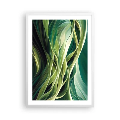 Poster in white frmae - Abstract Playing Green - 50x70 cm