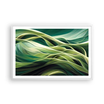 Poster in white frmae - Abstract Playing Green - 91x61 cm