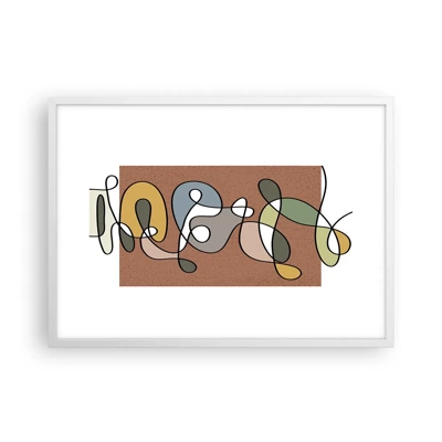 Poster in white frmae - Abstract Worthy of a Smile - 70x50 cm