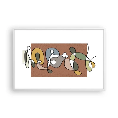 Poster in white frmae - Abstract Worthy of a Smile - 91x61 cm