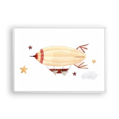 Poster in white frmae - Airship - 100x70 cm