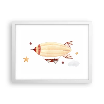 Poster in white frmae - Airship - 40x30 cm