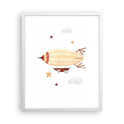 Poster in white frmae - Airship - 40x50 cm