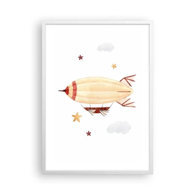 Poster in white frmae - Airship - 50x70 cm