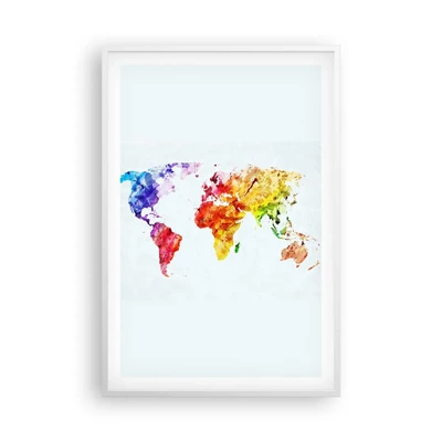 Poster in white frmae - All Colours of Light - 61x91 cm