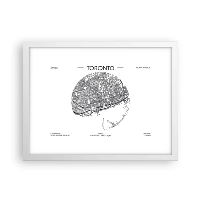 Poster in white frmae - Anatomy of Toronto - 40x30 cm