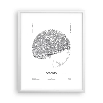 Poster in white frmae - Anatomy of Toronto - 40x50 cm