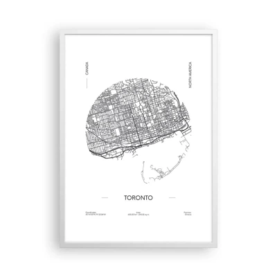 Poster in white frmae - Anatomy of Toronto - 50x70 cm