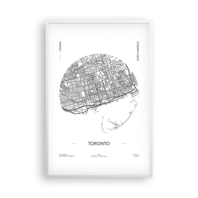 Poster in white frmae - Anatomy of Toronto - 61x91 cm