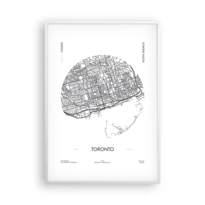 Poster in white frmae - Anatomy of Toronto - 70x100 cm