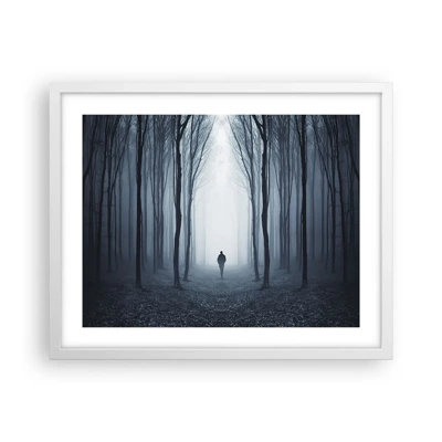 Poster in white frmae - And Everything is Straight and Bright - 50x40 cm