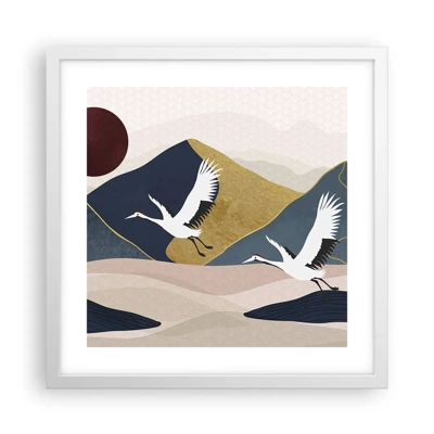 Poster in white frmae - Another Day Has Flown By - 40x40 cm