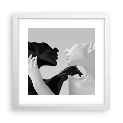 Poster in white frmae - Attraction - Desire - 30x30 cm