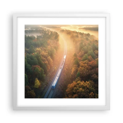Poster in white frmae - Autumn Trip - 40x40 cm