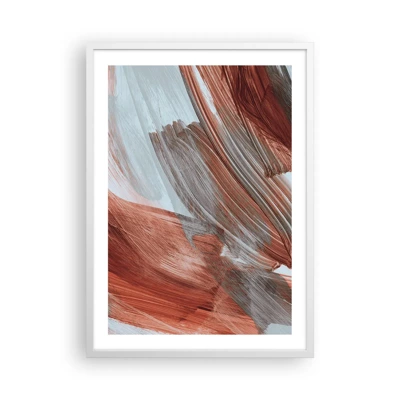 Poster in white frmae - Autumnal and Windy Abstract - 50x70 cm