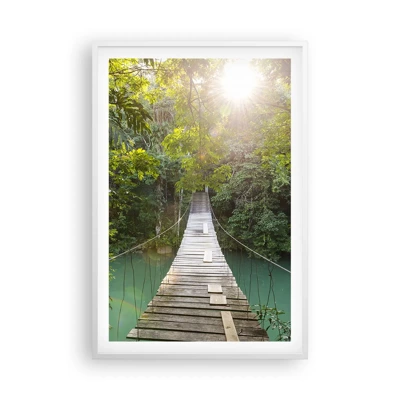Poster in white frmae - Azure Water in Azure Forest - 61x91 cm