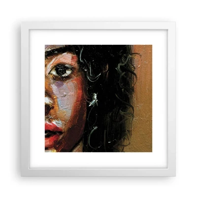 Poster in white frmae - Black and Shine - 30x30 cm